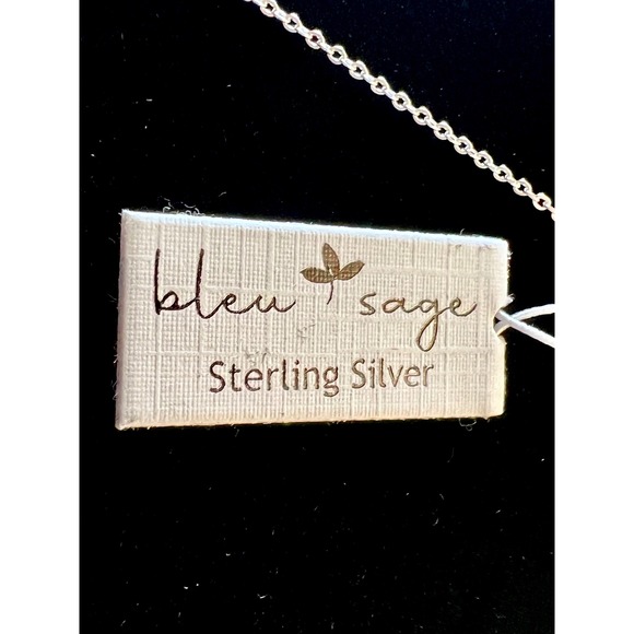 Bleu Sage Sterling Silver Pink Crystal Heart Pendant Necklace 16-18 Inch 925 FD - Picture 5 of 7